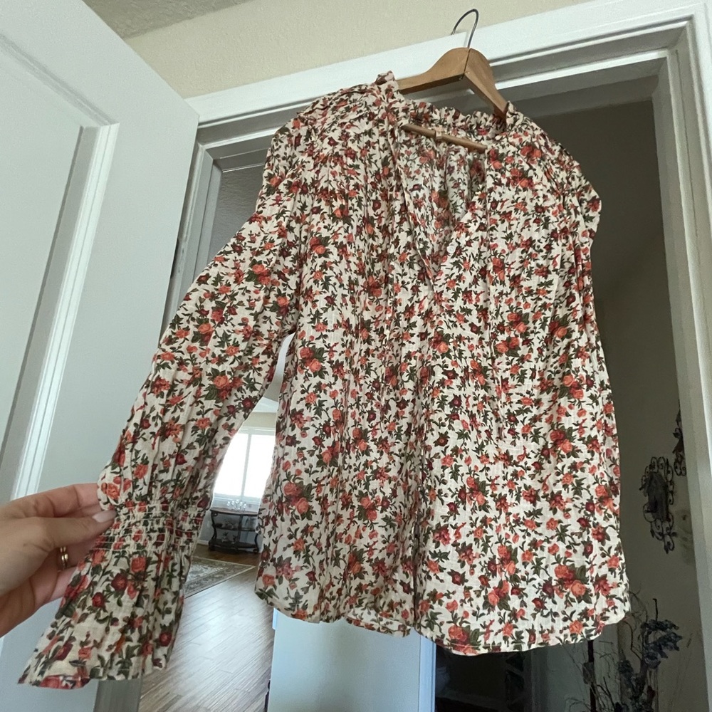 FreePeople floral button-down